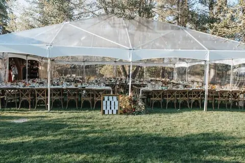 20' x 40' Clear Top Frame Tent, an event tent from the Celebrate Event Rentals catalog